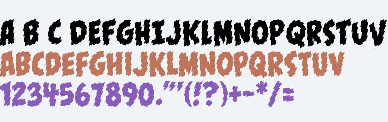 cc-zzzap font preview - main display