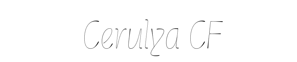 cerulya-cf font preview - main display
