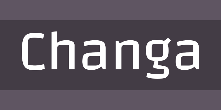 changa font preview - main display