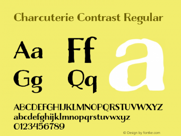 charcuterie-contrast font preview - main display