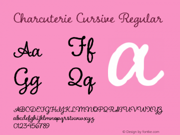 charcuterie-cursive preview 4