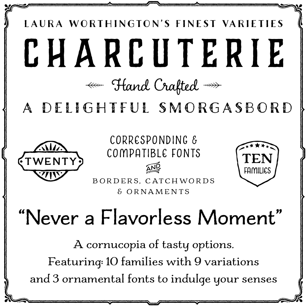 charcuterie-serif font preview - main display