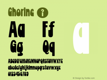 chorine font preview - main display