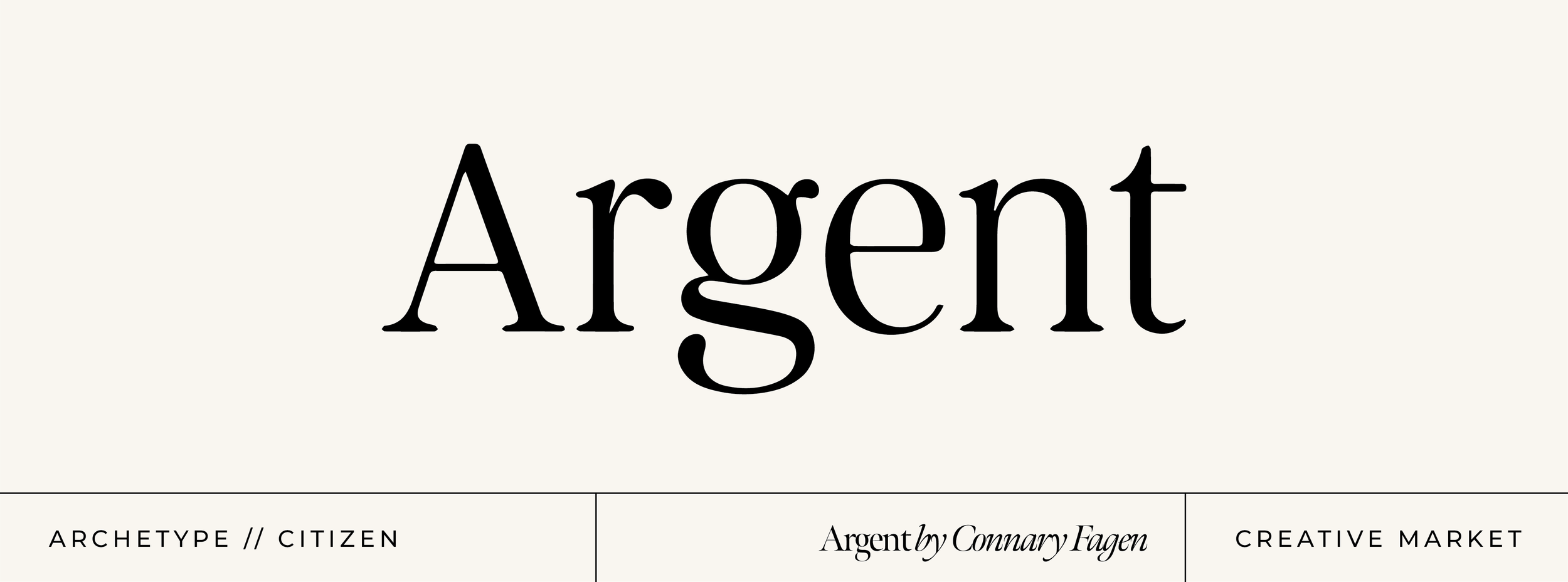 citizen font preview - main display