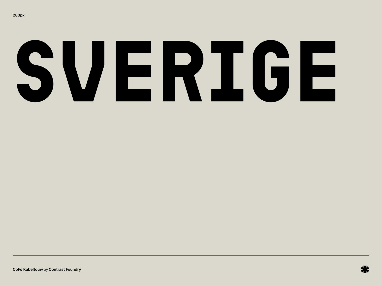 cofo-kabeltouw font preview - main display