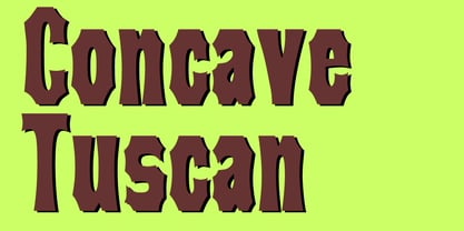 concave-tuscan font preview - main display