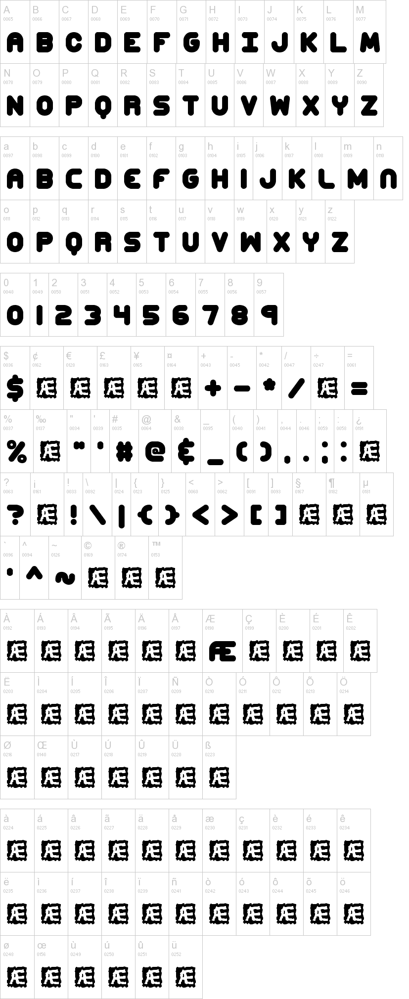 corpulent font preview - main display