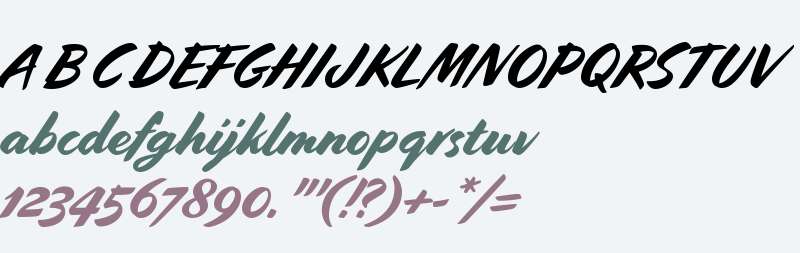 cortado font preview - main display
