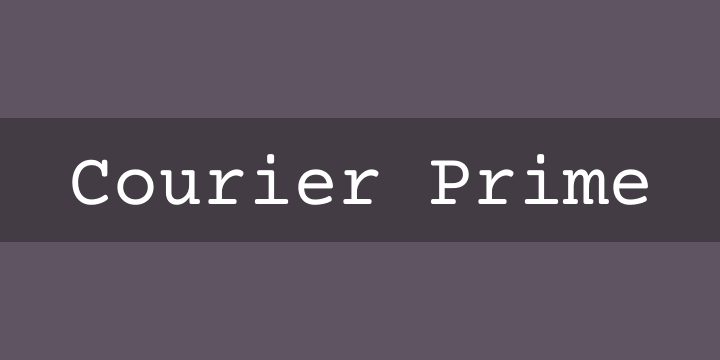 courier-prime font preview - main display