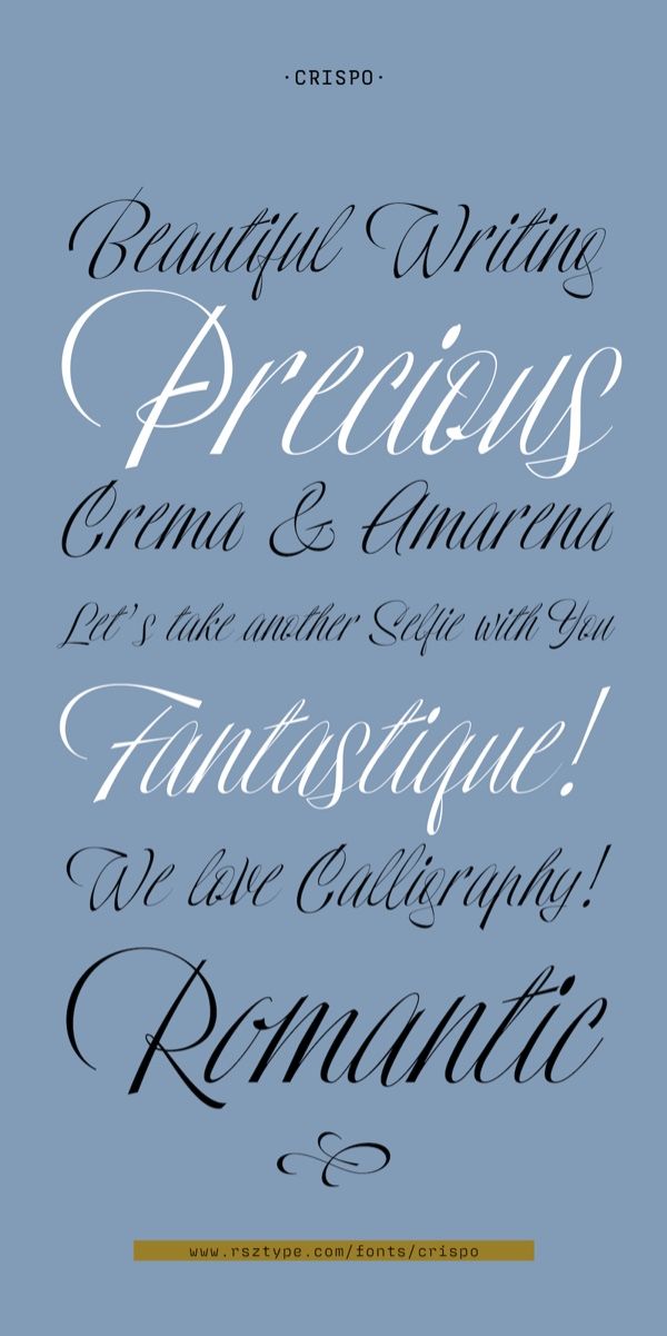 crispo font preview - main display