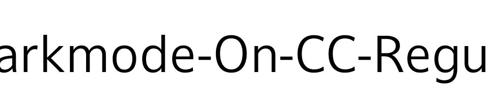 darkmode-cc font preview - main display
