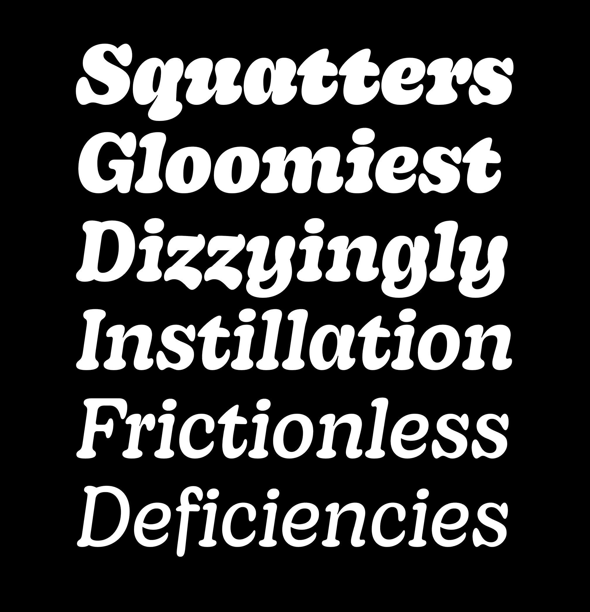 decoy font preview - main display