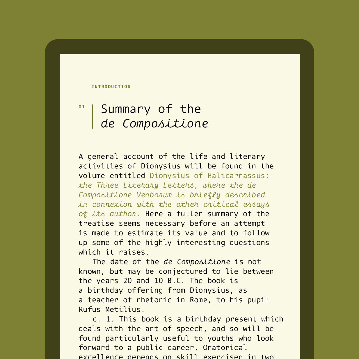 dico-typewriter font preview - main display