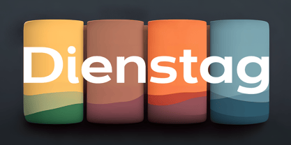 dienstag font preview - main display