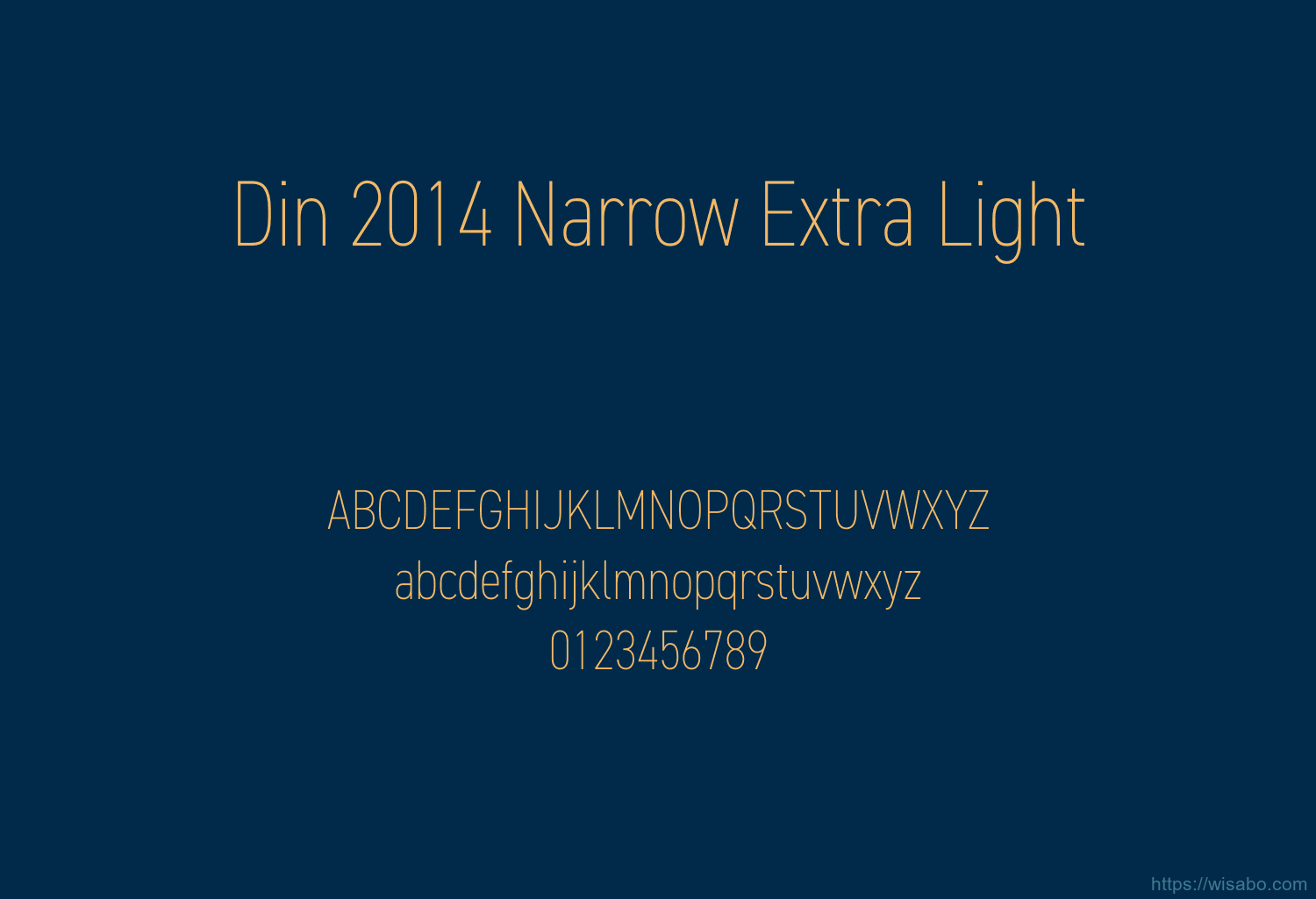 din-2014 font preview - main display