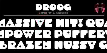droog font preview - main display