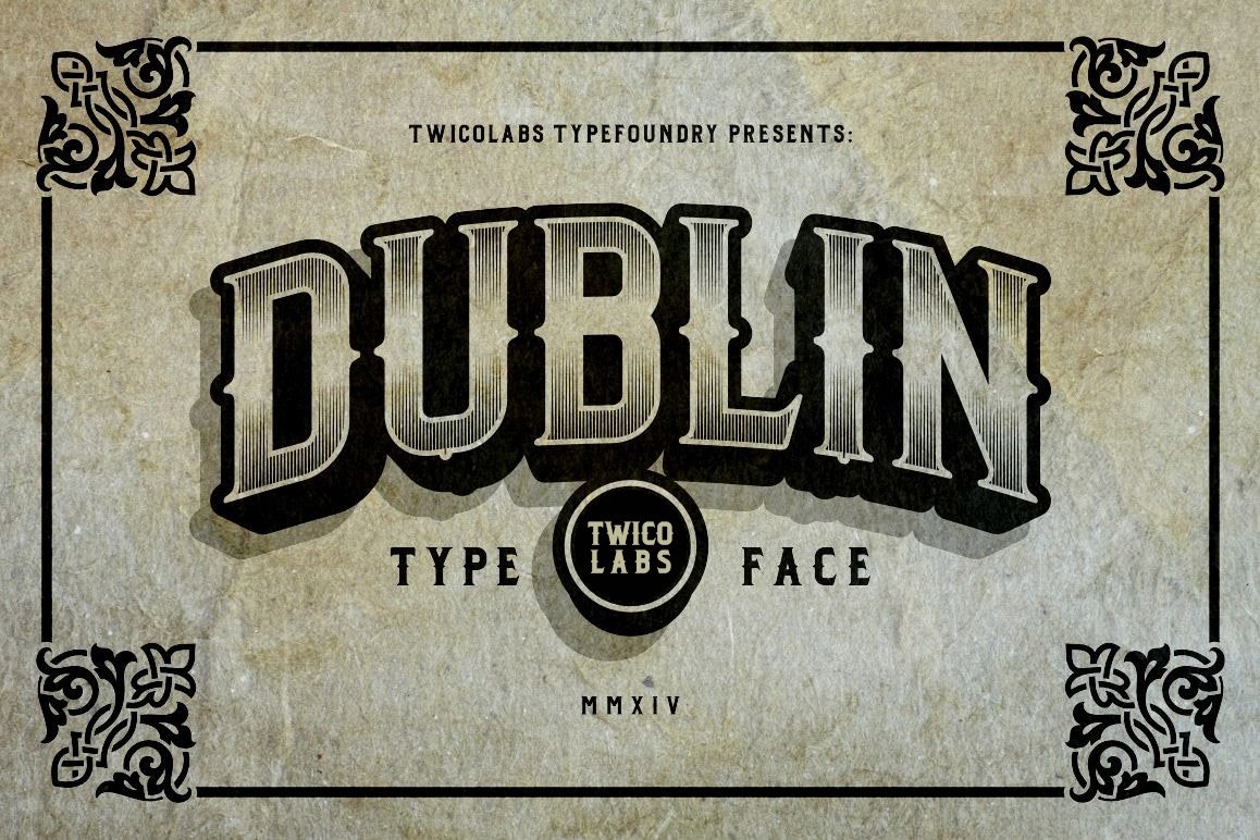 dublin font preview - main display