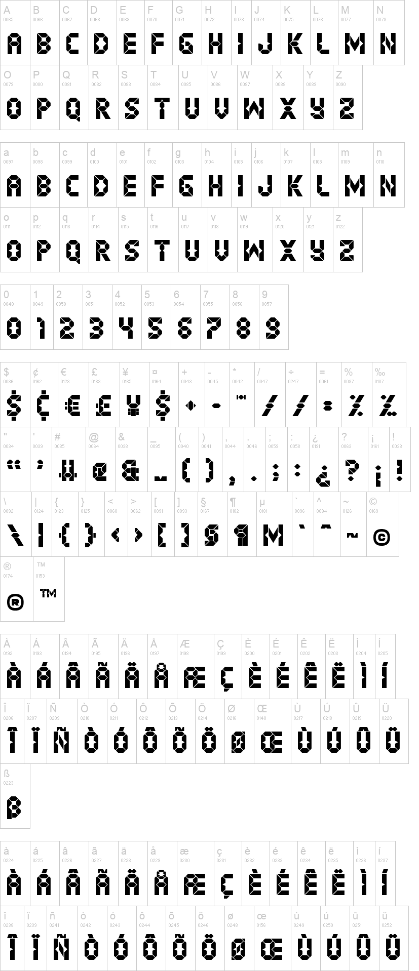 dystopian font preview - main display