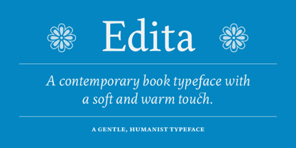 edita font preview - main display