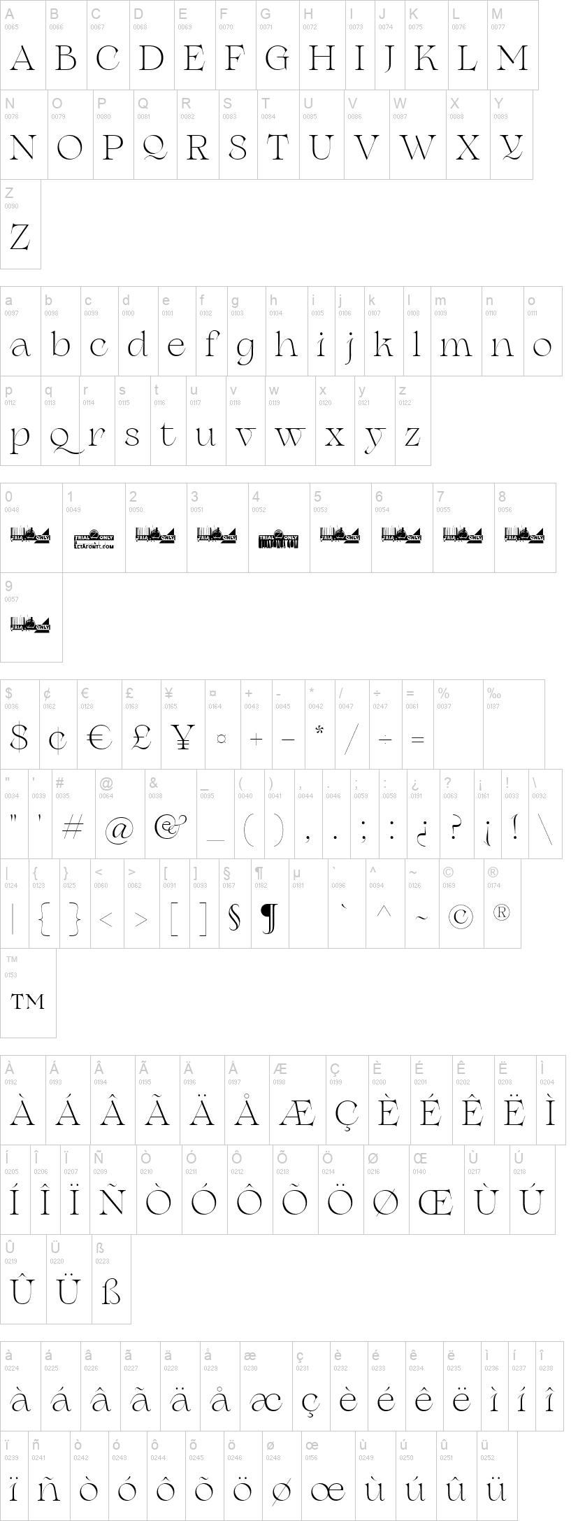 erotique font preview - main display