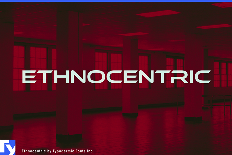 ethnocentric font preview - main display