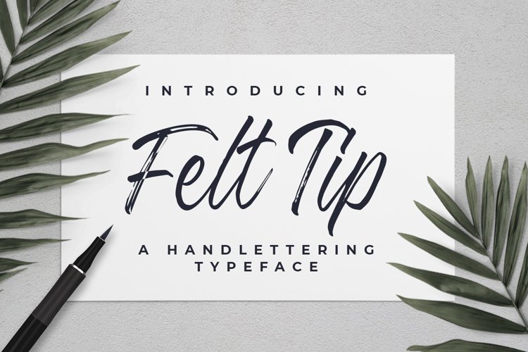 felt-tip font preview - main display