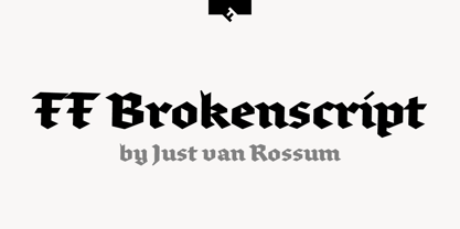 ff-brokenscript font preview - main display