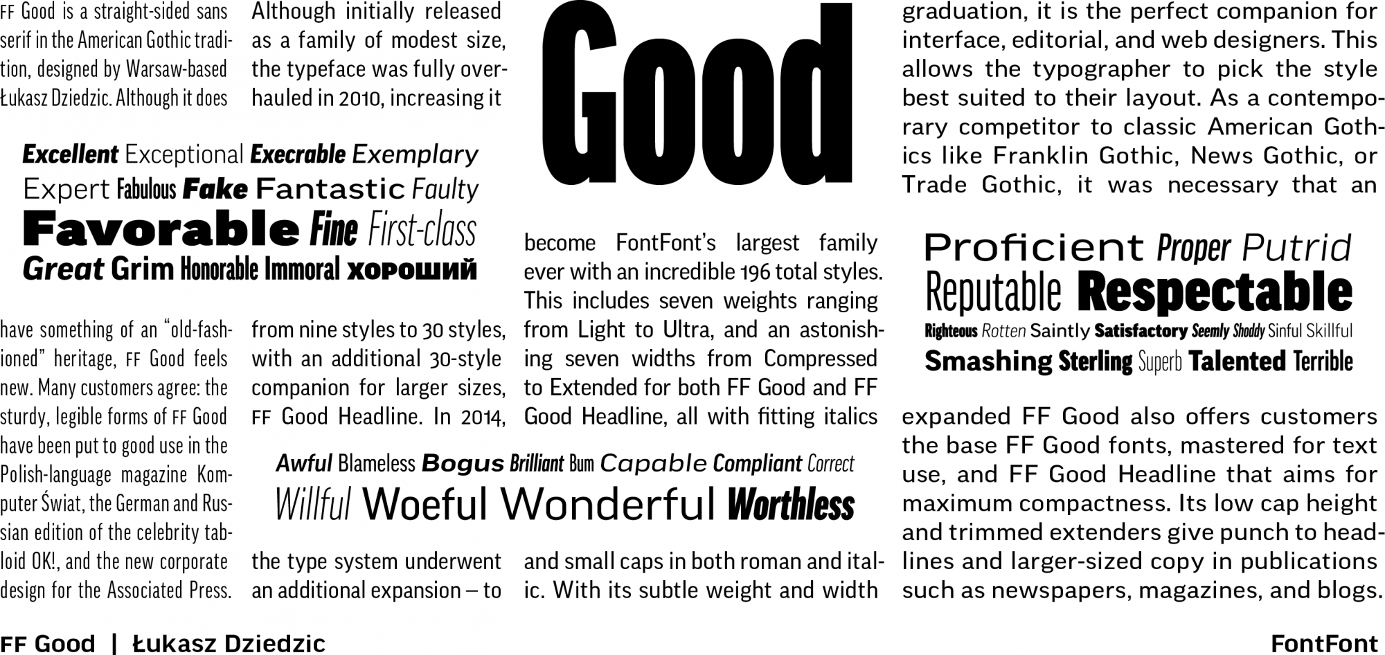 ff-good font preview - main display