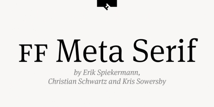 ff-meta-serif font preview - main display