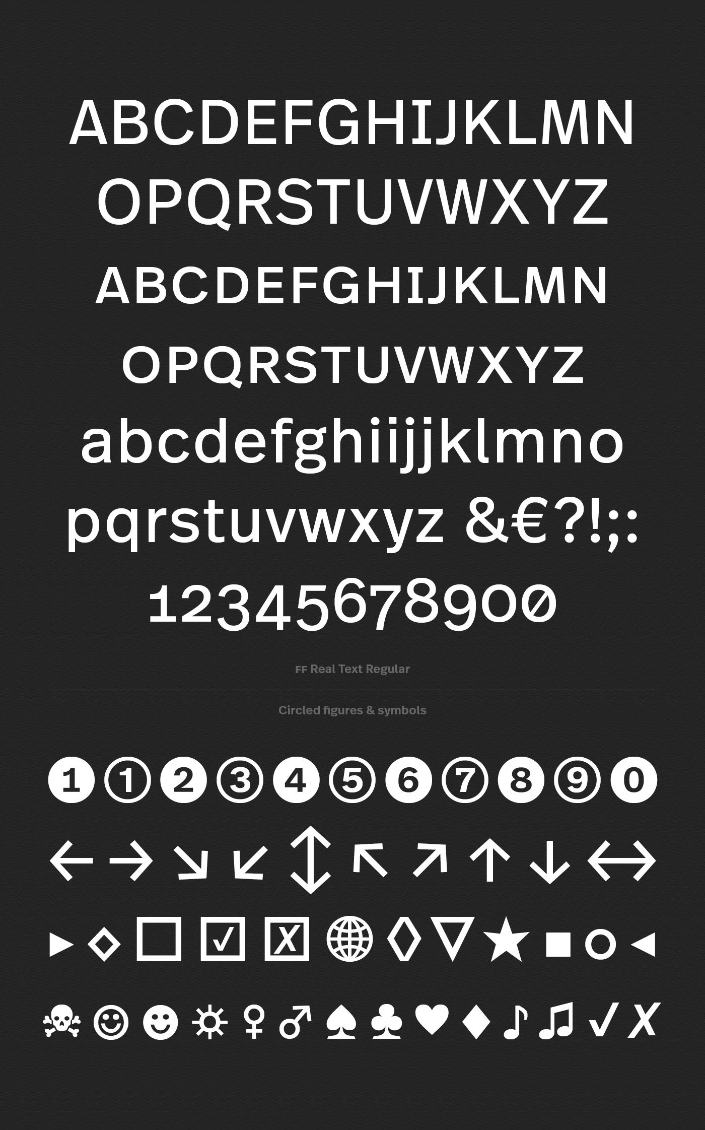 ff-real font preview - main display