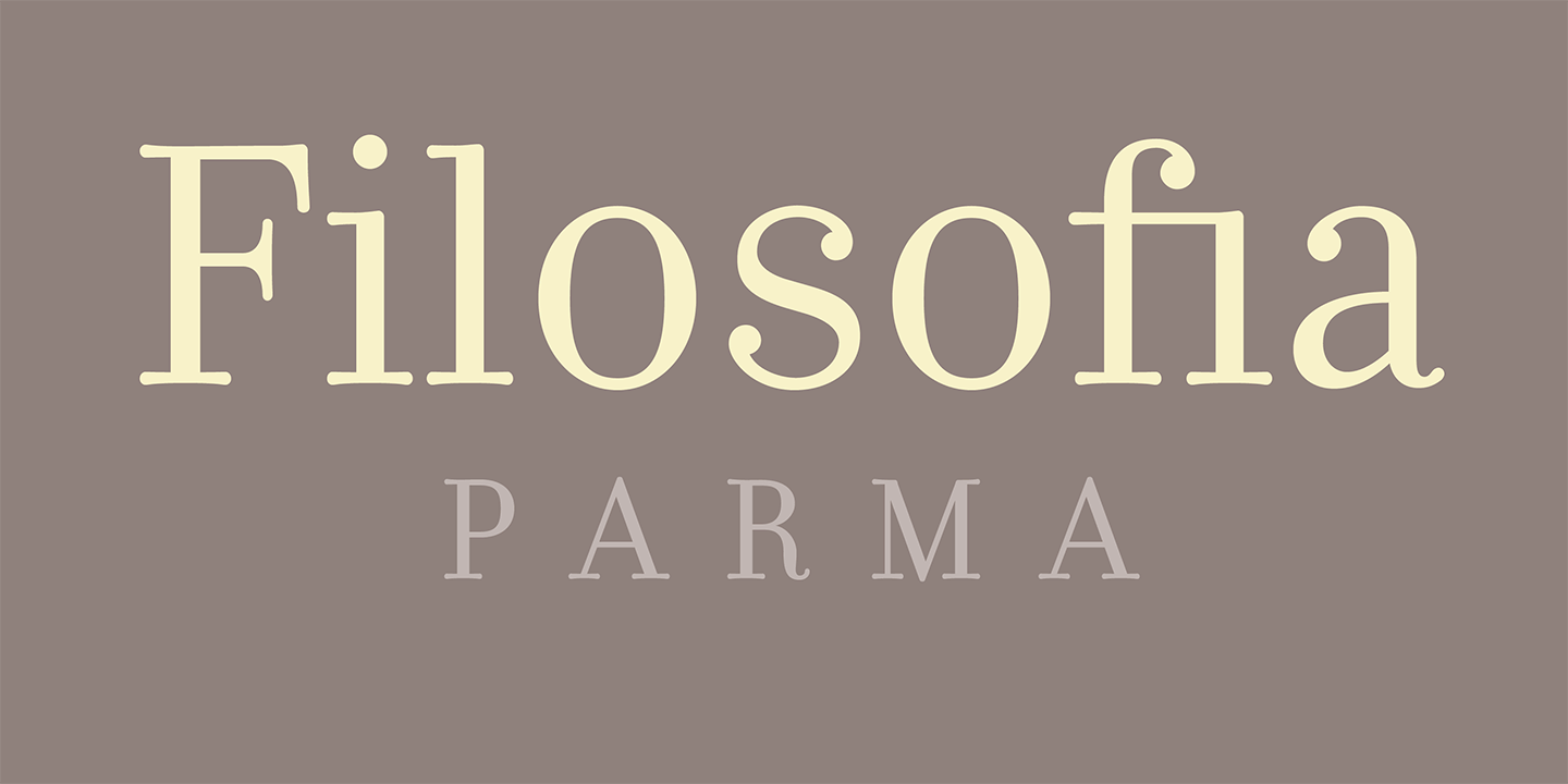 filosofia font preview - main display
