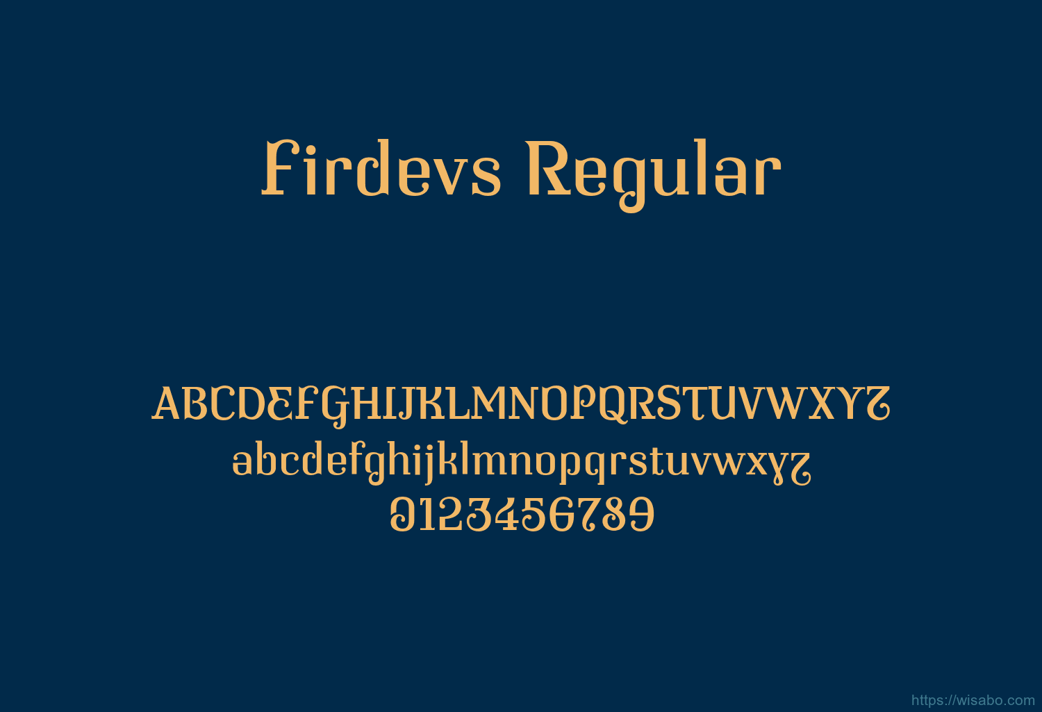 firdevs font preview - main display