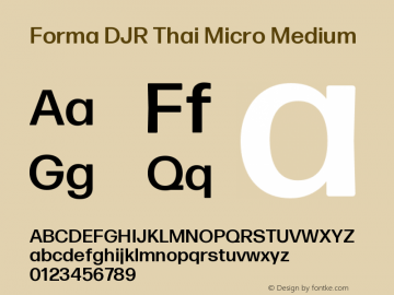 forma-djr-thai font preview - main display