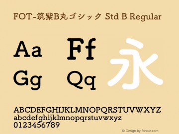 fot-tsukubrdgothic-std preview 1