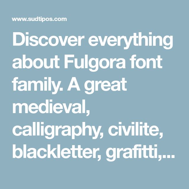 fulgora font preview - main display