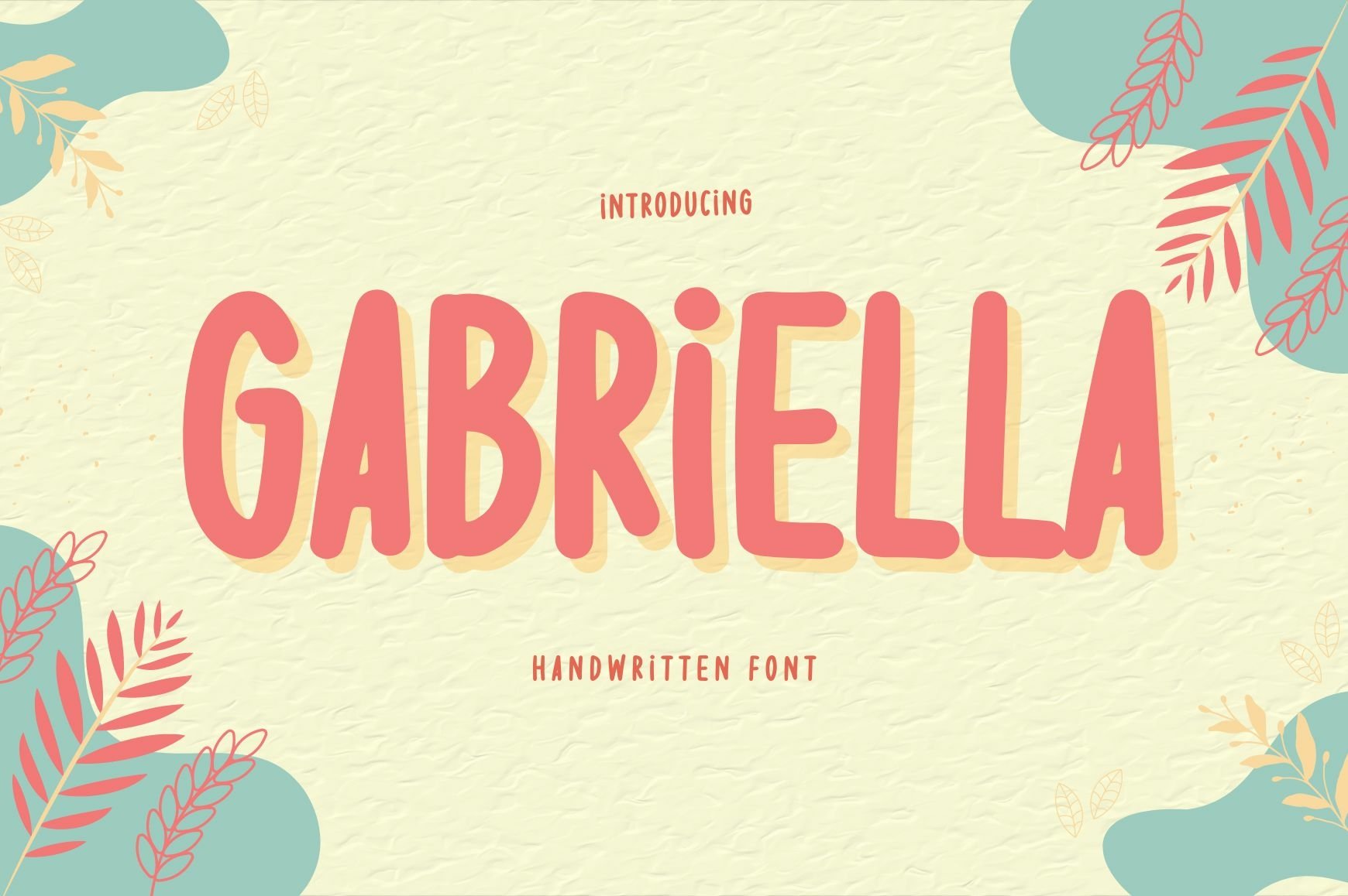 gabriella font preview - main display