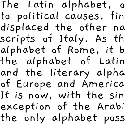 gaegu font preview - main display