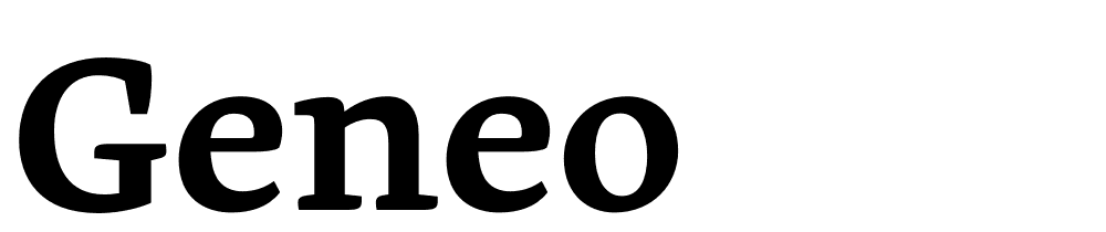 geneo font preview - main display