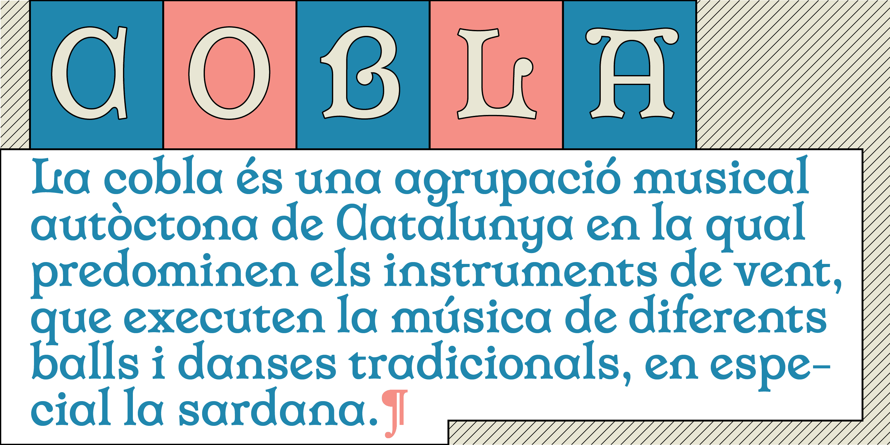 gil-modern font preview - main display