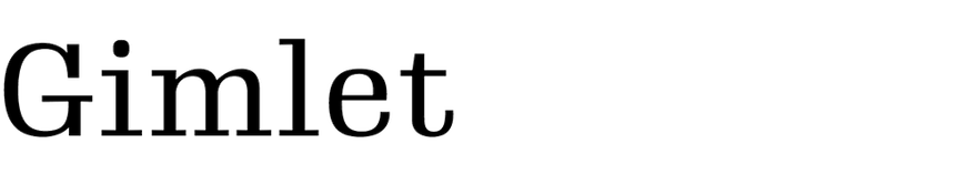 gimlet-display font preview - main display