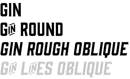 gin font preview - main display