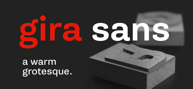 gira-sans font preview - main display