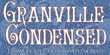 granville font preview - main display