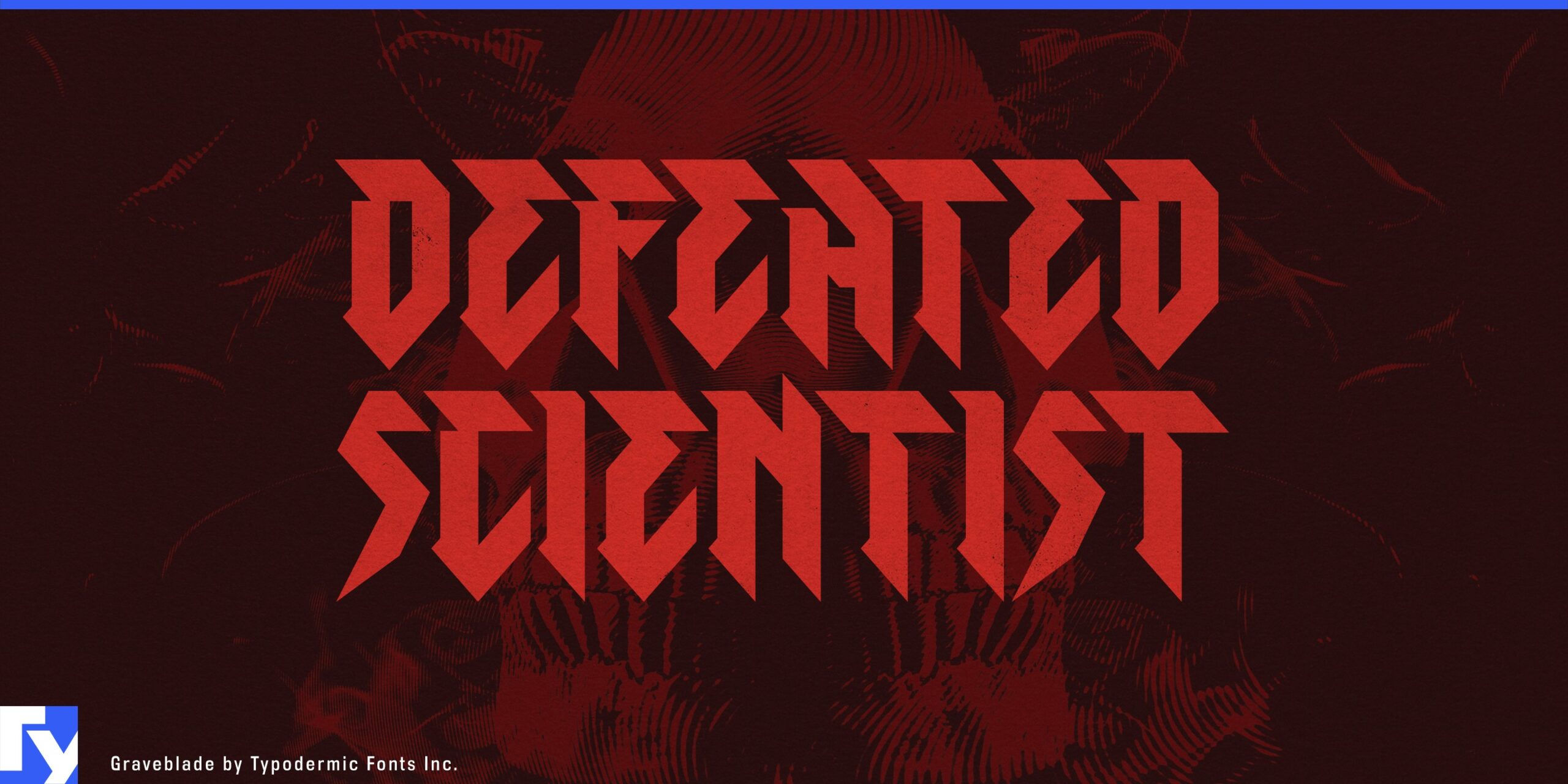graveblade font preview - main display