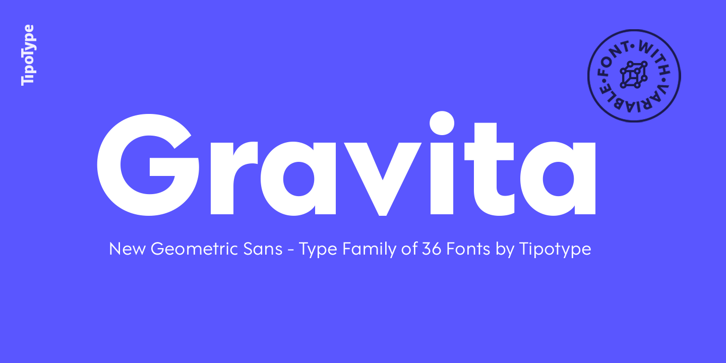 gravita-geo-variable font preview - main display