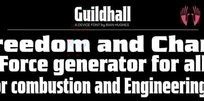 guildhall font preview - main display