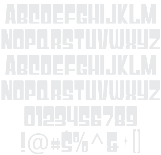gyparody font preview - main display
