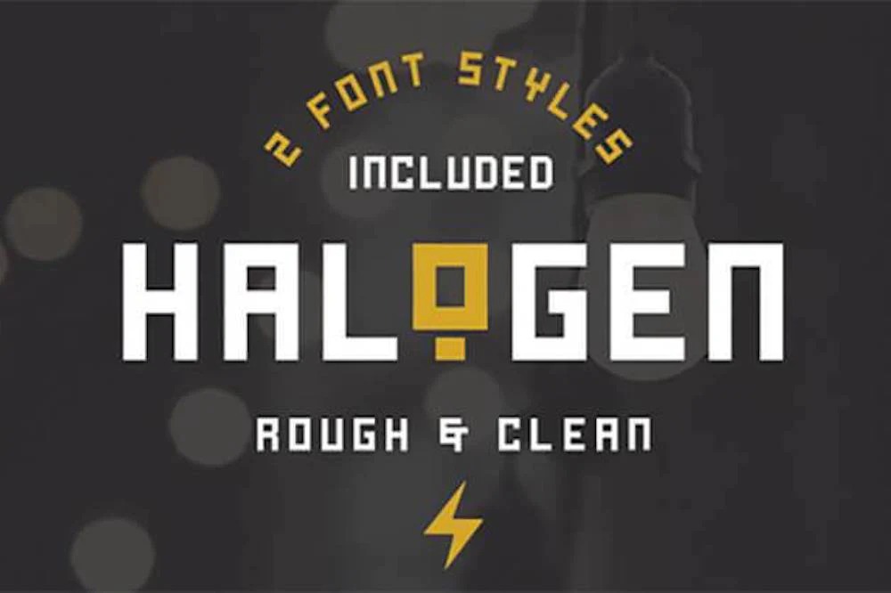 halogen font preview - main display