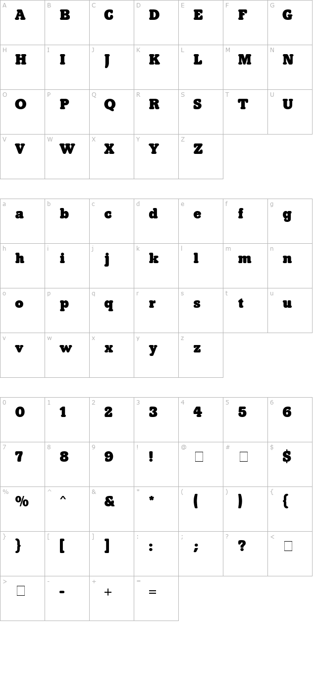 hillman-mn font preview - main display
