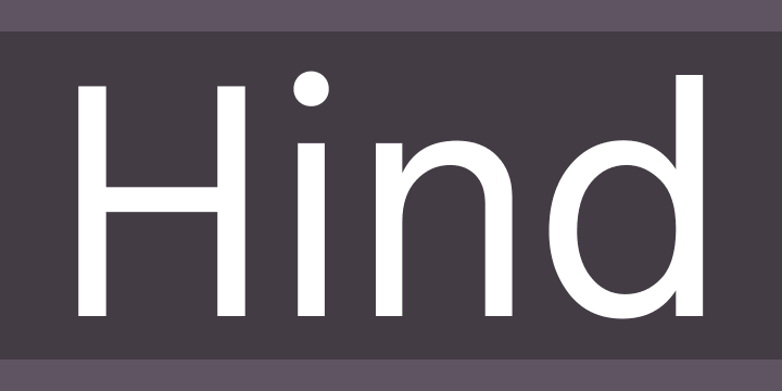 hind font preview - main display